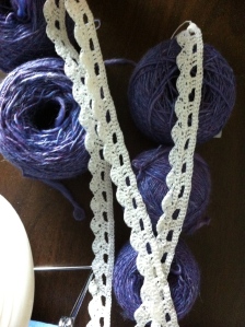Crochet lace and handspun